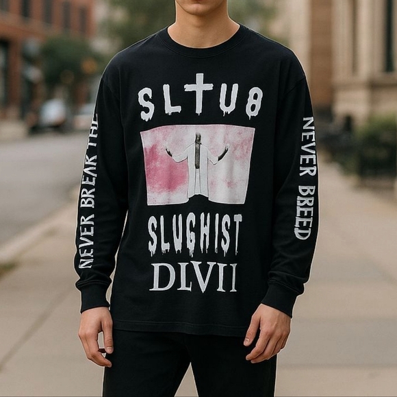 DIVINE Minds x Awful Records Long sleeve tee. Size Medium - Picture 1 of 8